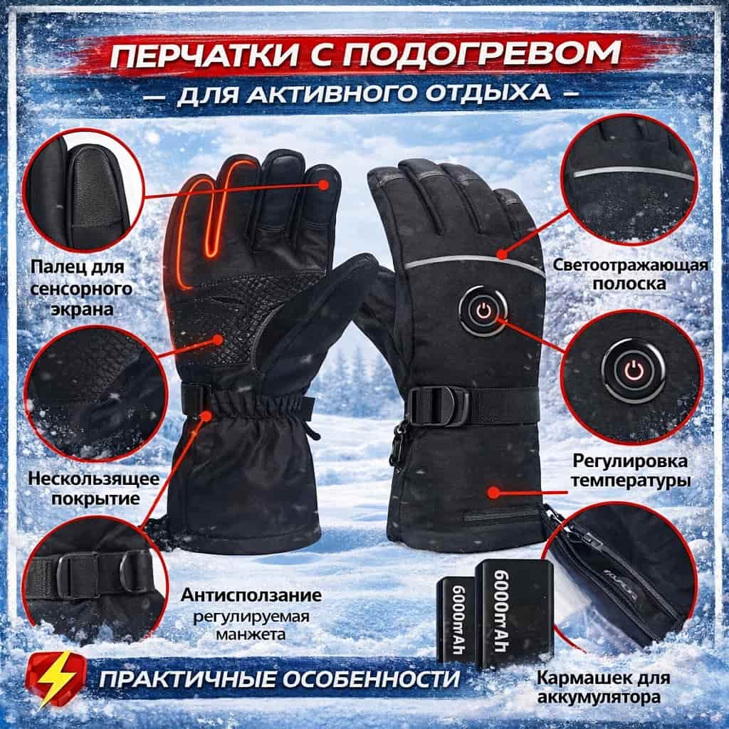 Перчатки с подогревом JLD-S17004-23