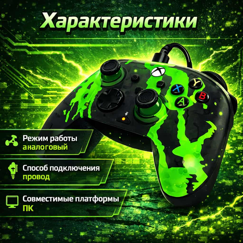 Контроллер Rematch glow jolt green