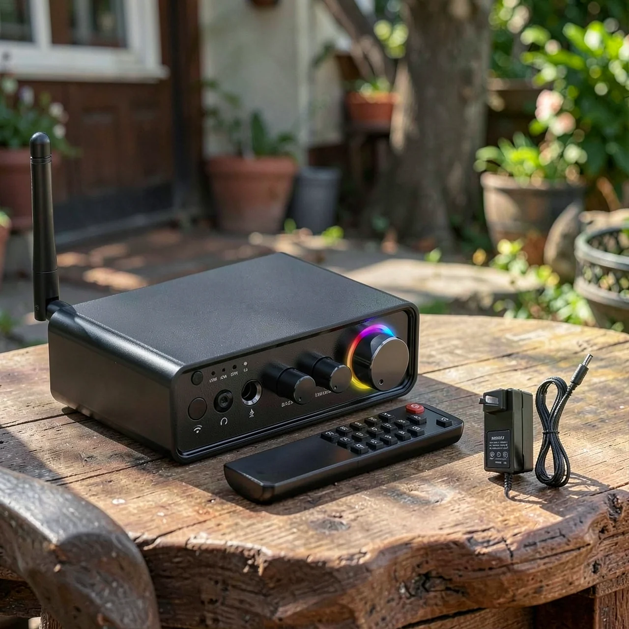Мини-цифровой усилитель M19 BT Bluetooth 5.3 с RGB-подсветкой