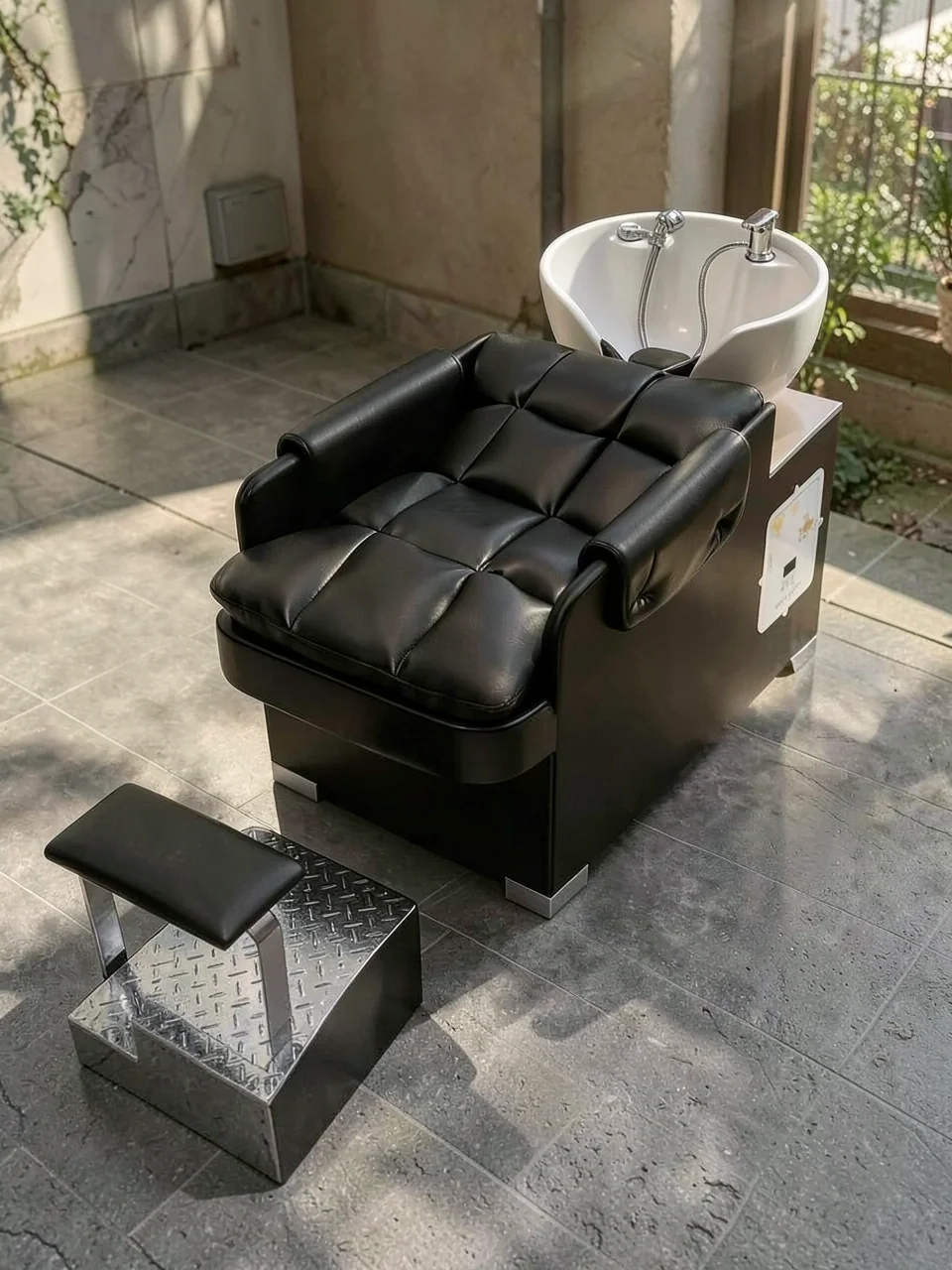 Hair washing bed, hair salon special integrated water heater, flushing bed, hair salon semi reclining energy-saving short hair ceramic basin