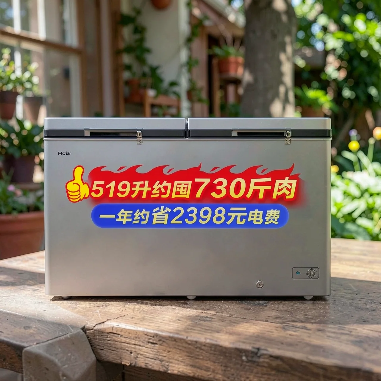 Haier морозильная камера Коммерческая морозильник 300/429/519 литр больших мощностей охлаждающий холодильник холодильник с морозильной камерой.