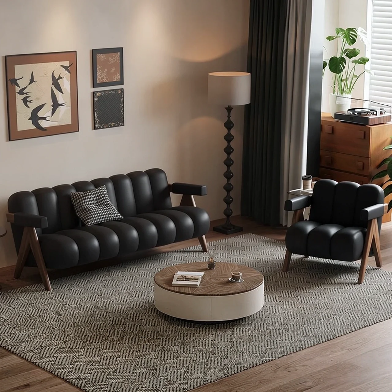 Диван U-образный Qiao Yiqiao Furniture MTA001-7119 в стиле мид-сенчури