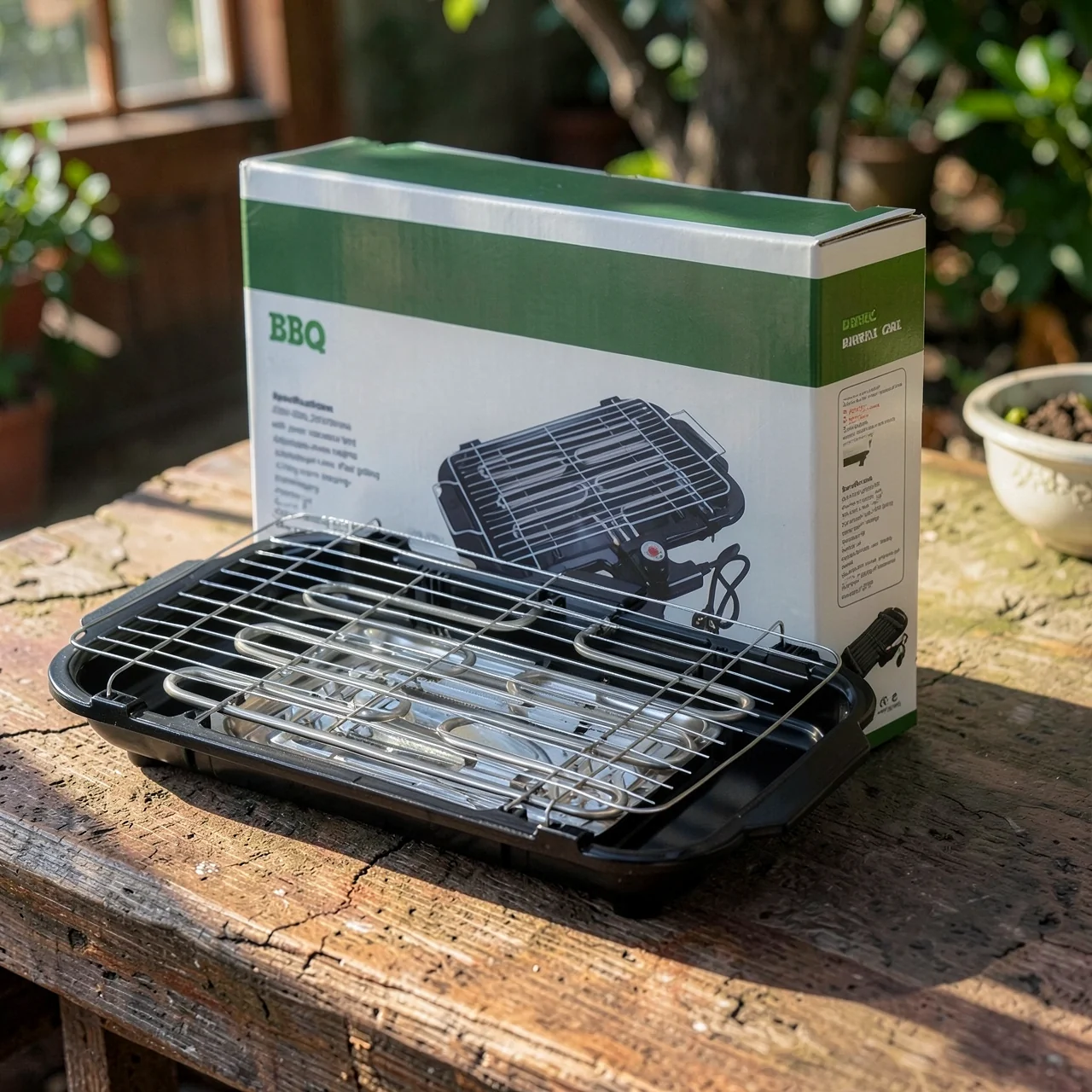 Электрический гриль-барбекю многофункциональный BBQ