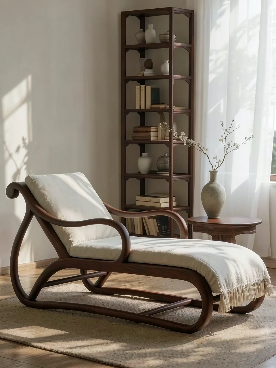 Шезлонг из североамериканского черного ореха Oriental Living модель N-1