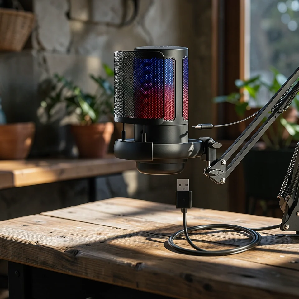 Игровой USB-микрофон Jeetruck Console ME6C с пантографом и RGB