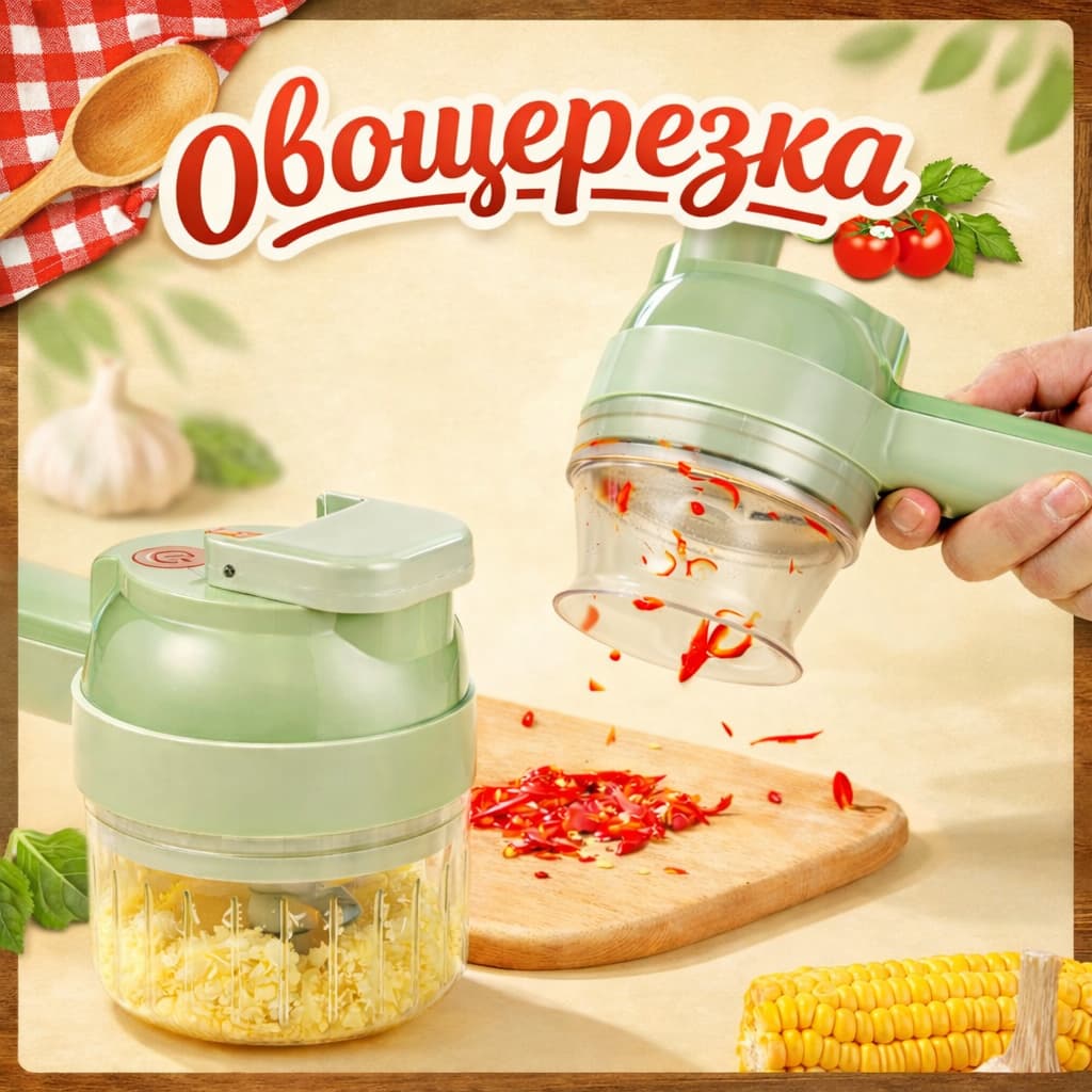 Многофункциональная электрическая овощерезка для специй и овощей