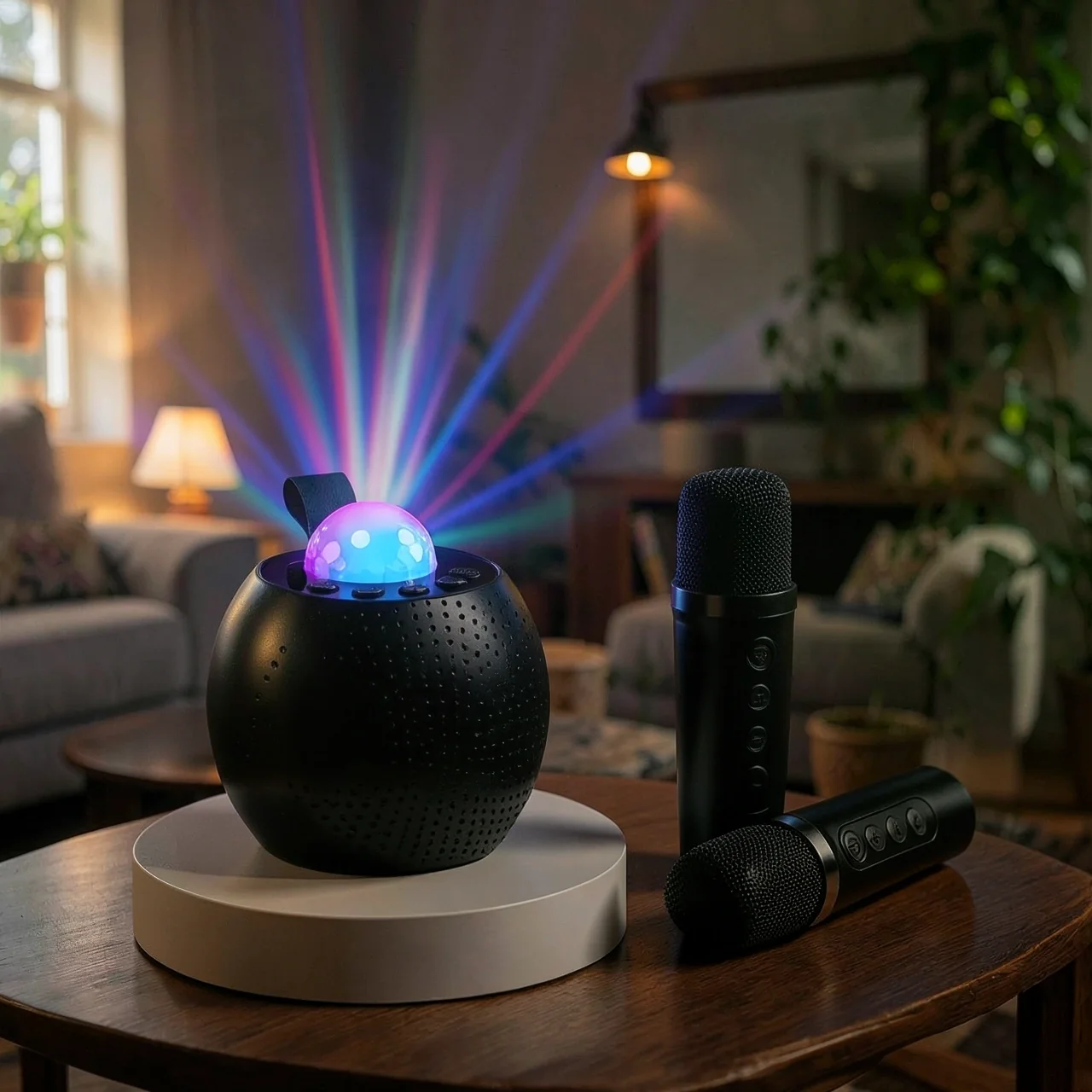 Умная Bluetooth-колонка с проектором звездного неба и беспроводными микрофонами Z1