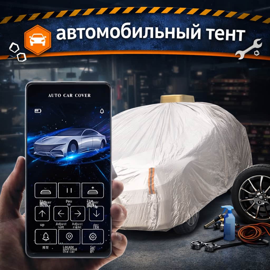 Автоматический тент для автомобиля NuSun N90 с дистанционным управлением и солнечной зарядкой