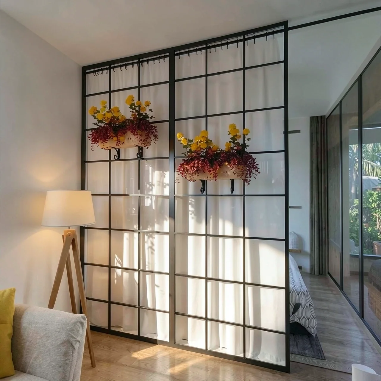 Screen partition, living room cover, home use, non perforated bedroom, curtain partition wall, office hollow entrance partition wall