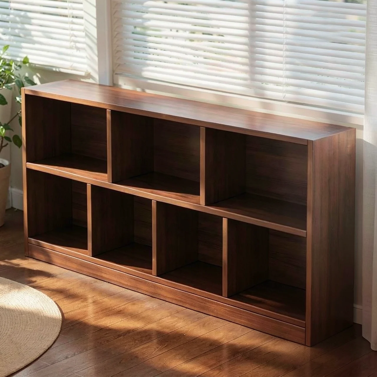 Bookshelf, floor to ceiling storage rack, living room, household low cabinet, storage cabinet, grid cabinet, bedroom storage cabinet, simple bookshelf