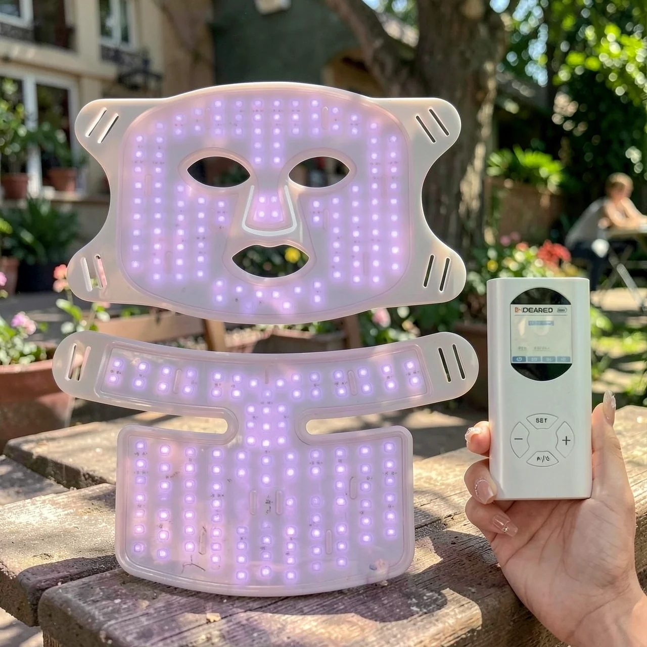 Силиконовая LED-маска для лица и шеи IDEATHERAPY TLM200-G