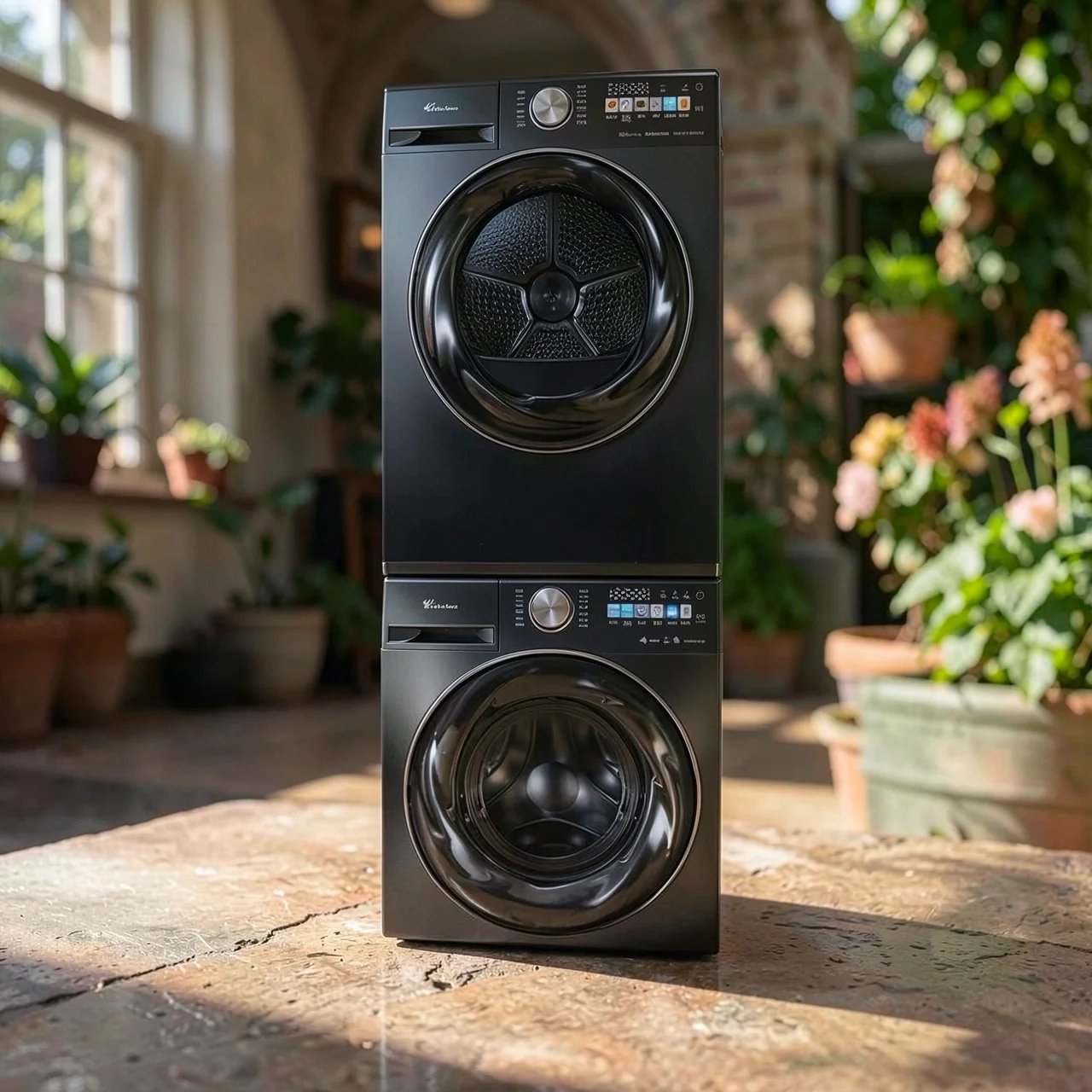 Стиральная машина и сушилка с тепловым насосом Little Swan Cube TG100RVIC + TH100VH83M