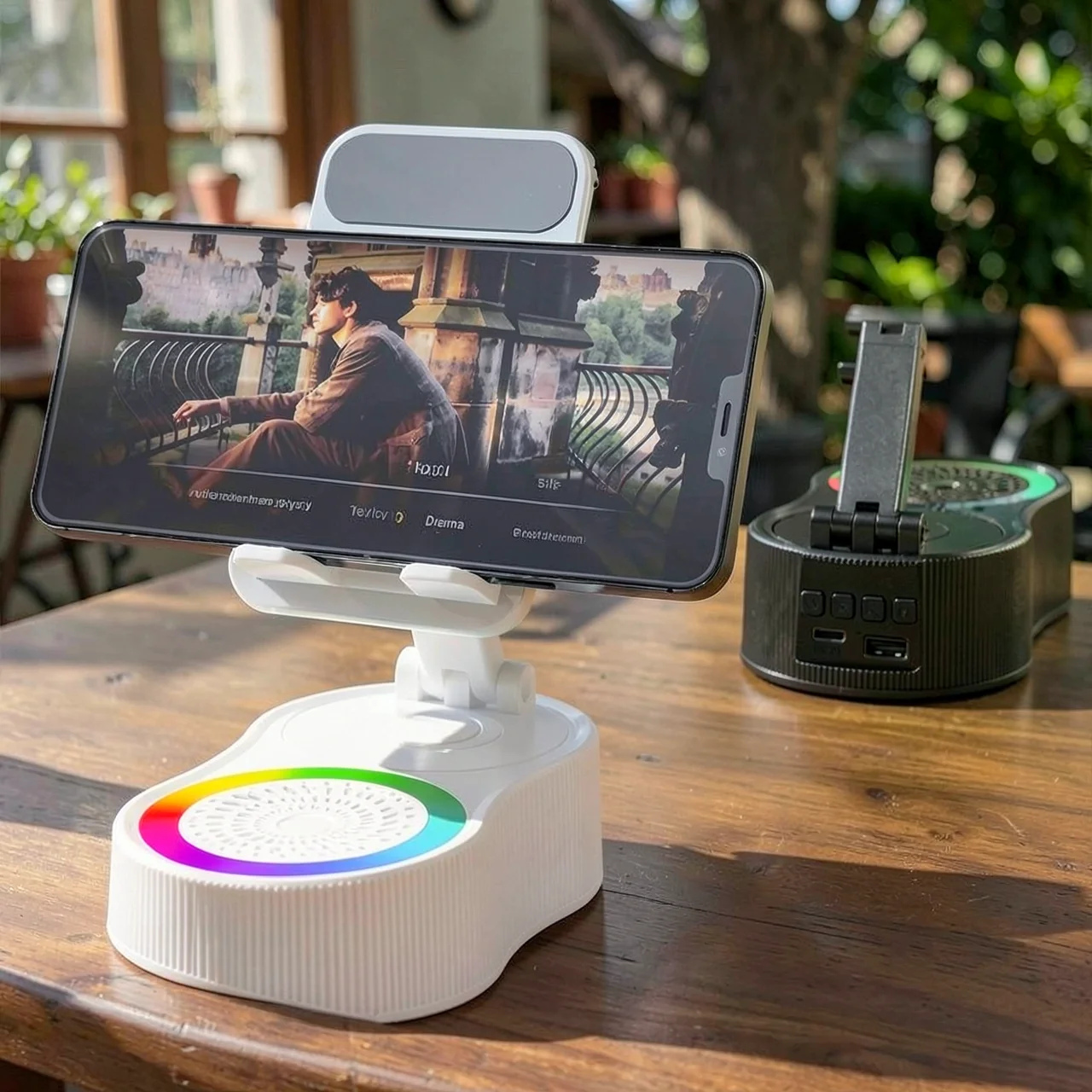Мультимедийный держатель для телефона Hiper Song WYS-2303BT с Bluetooth-колонкой и RGB-подсветкой