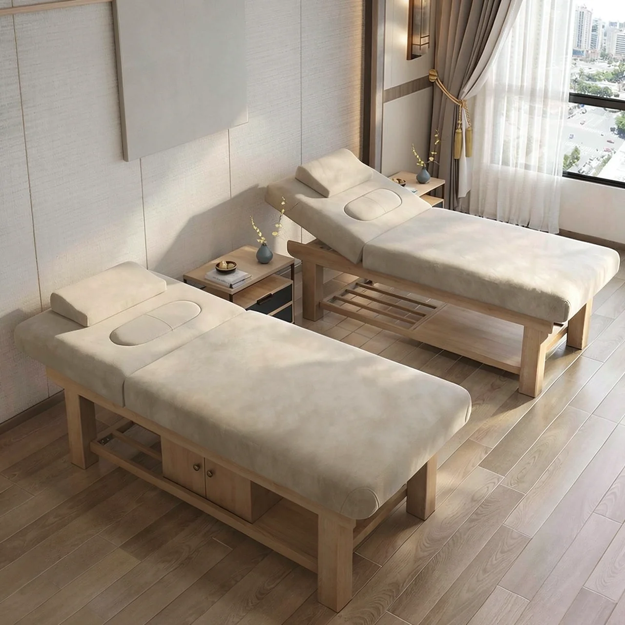 Массажный стол из массива дерева для салонов красоты и SPA