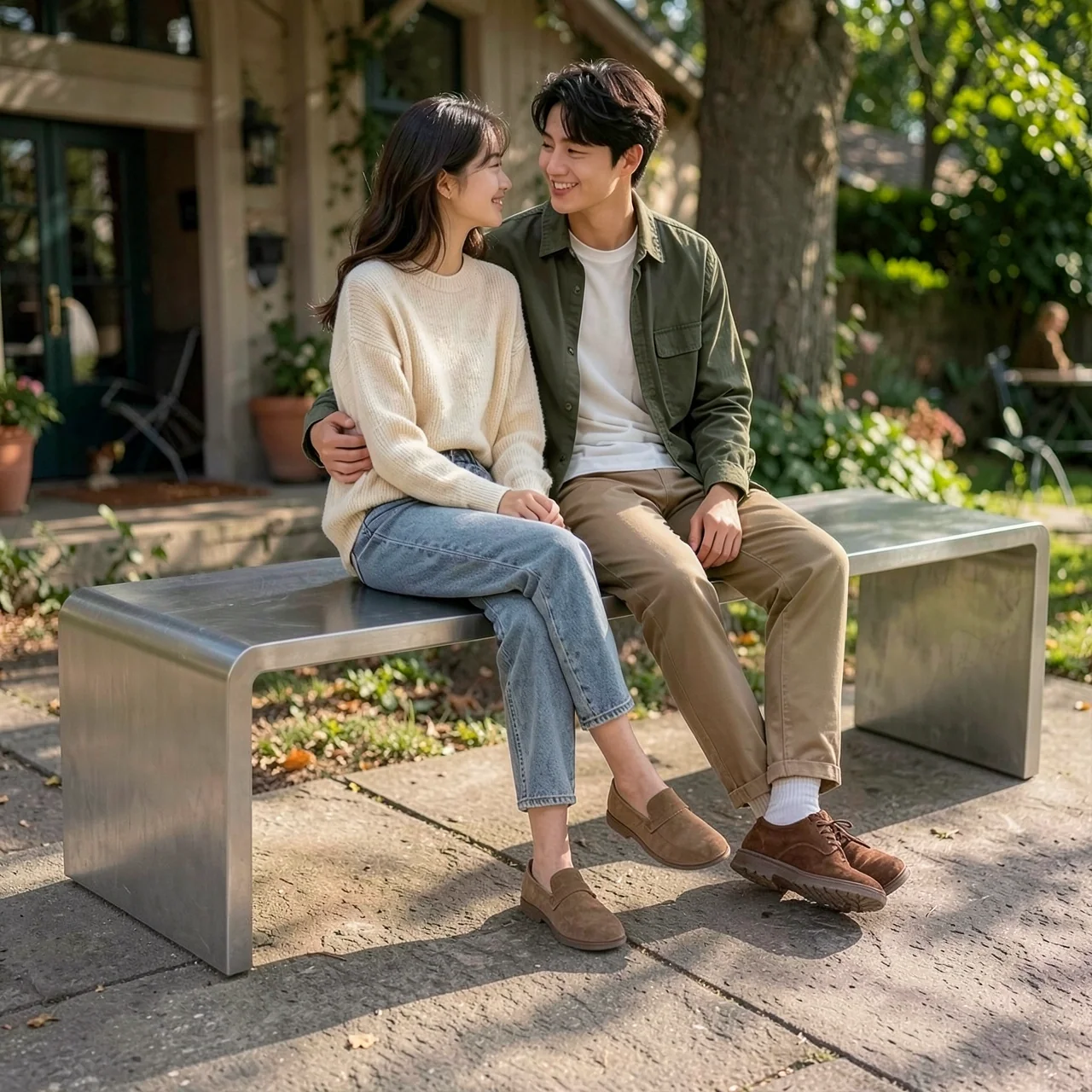 Скамья из нержавеющей стали Xinde Furniture модель CY003