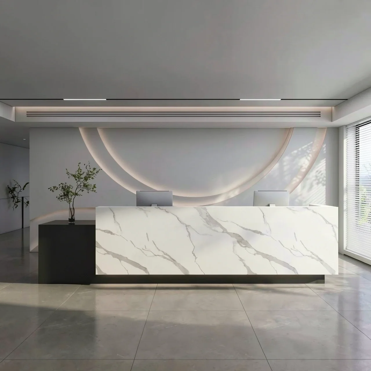 Стойка ресепшн Pingxuan Furniture современная лакированная