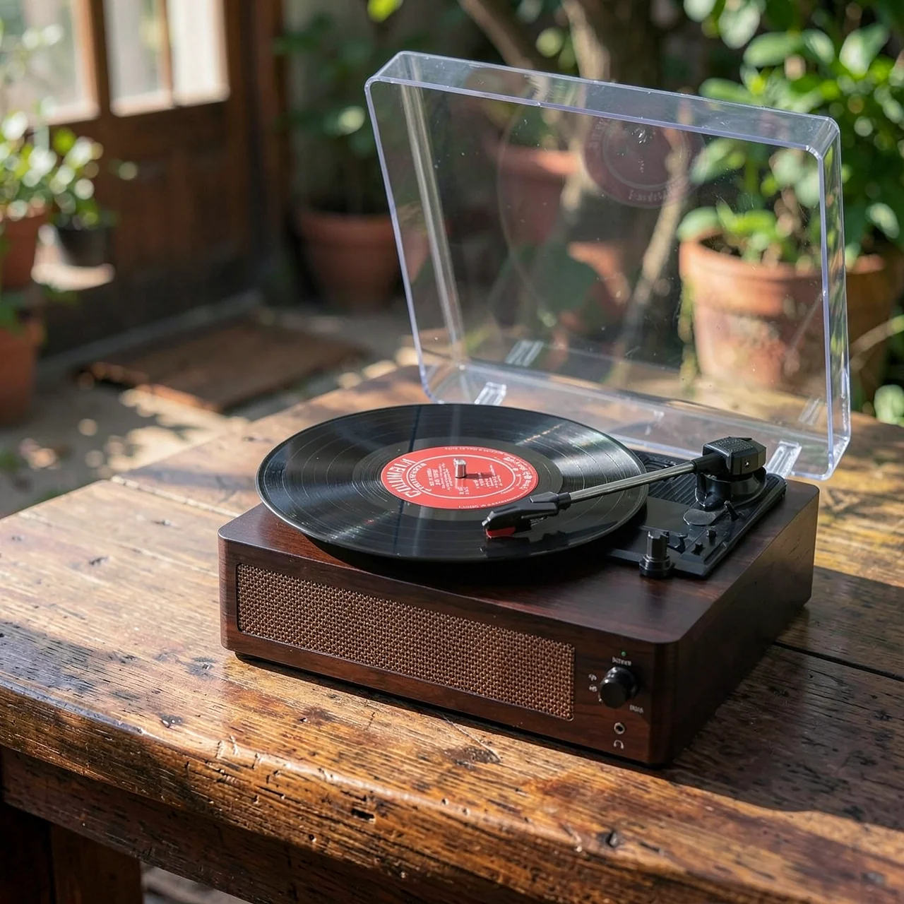 Ретро-виниловый проигрыватель YEARS STAY T06A с Bluetooth и пылезащитной крышкой