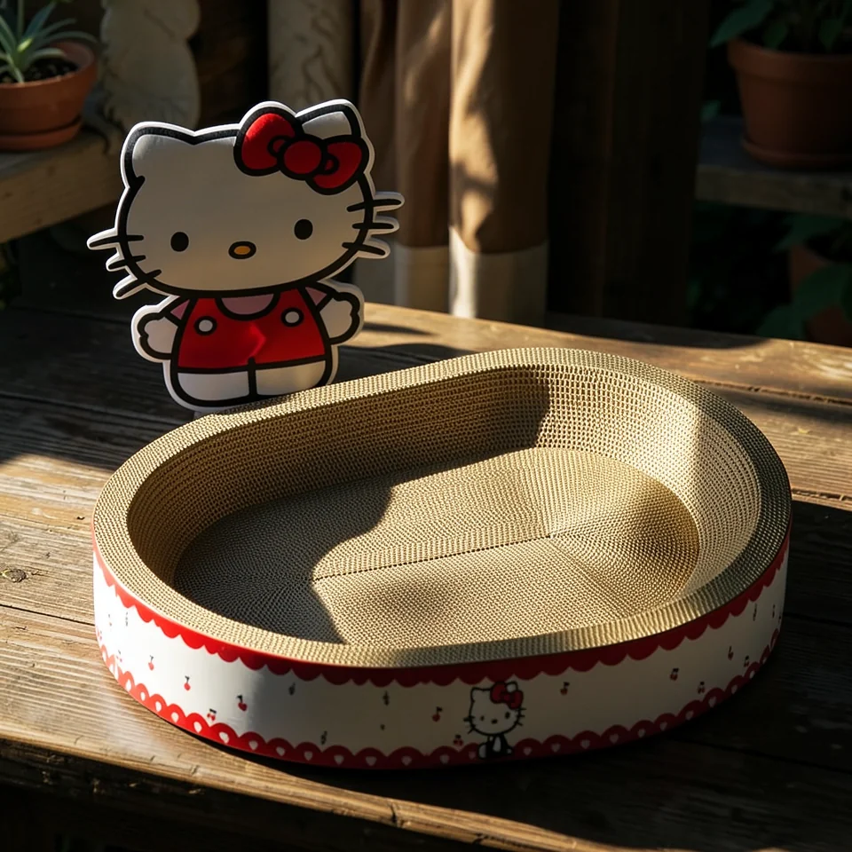 Когтеточка для кошек овальная гофрированная Hello Kitty
