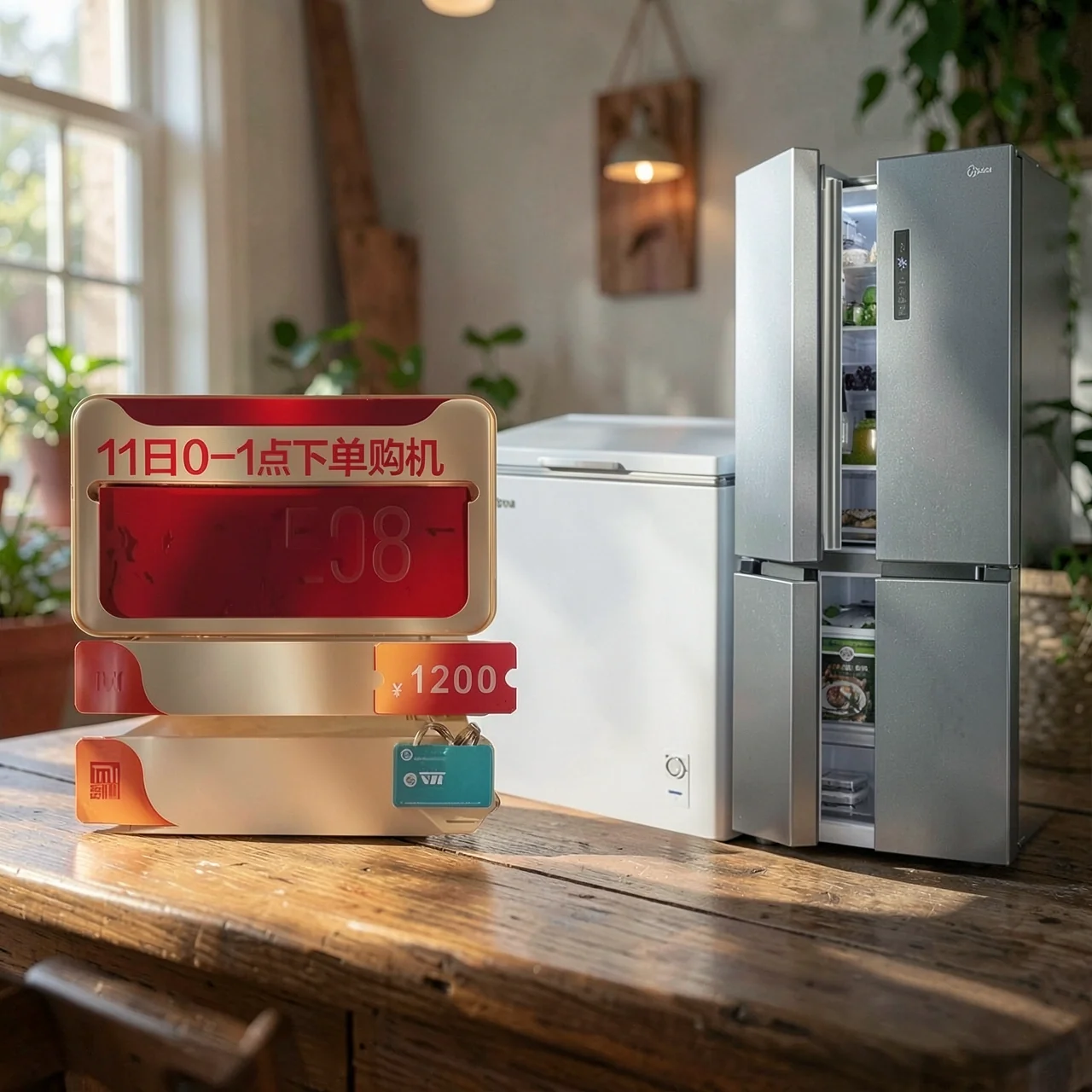 Midea Cold Set 523 -литровый кросс -кросс четырех -деревенский инвертор большой холодильник с холодильником 143 литра с морозильной энергией, спасающей холодный шкаф
