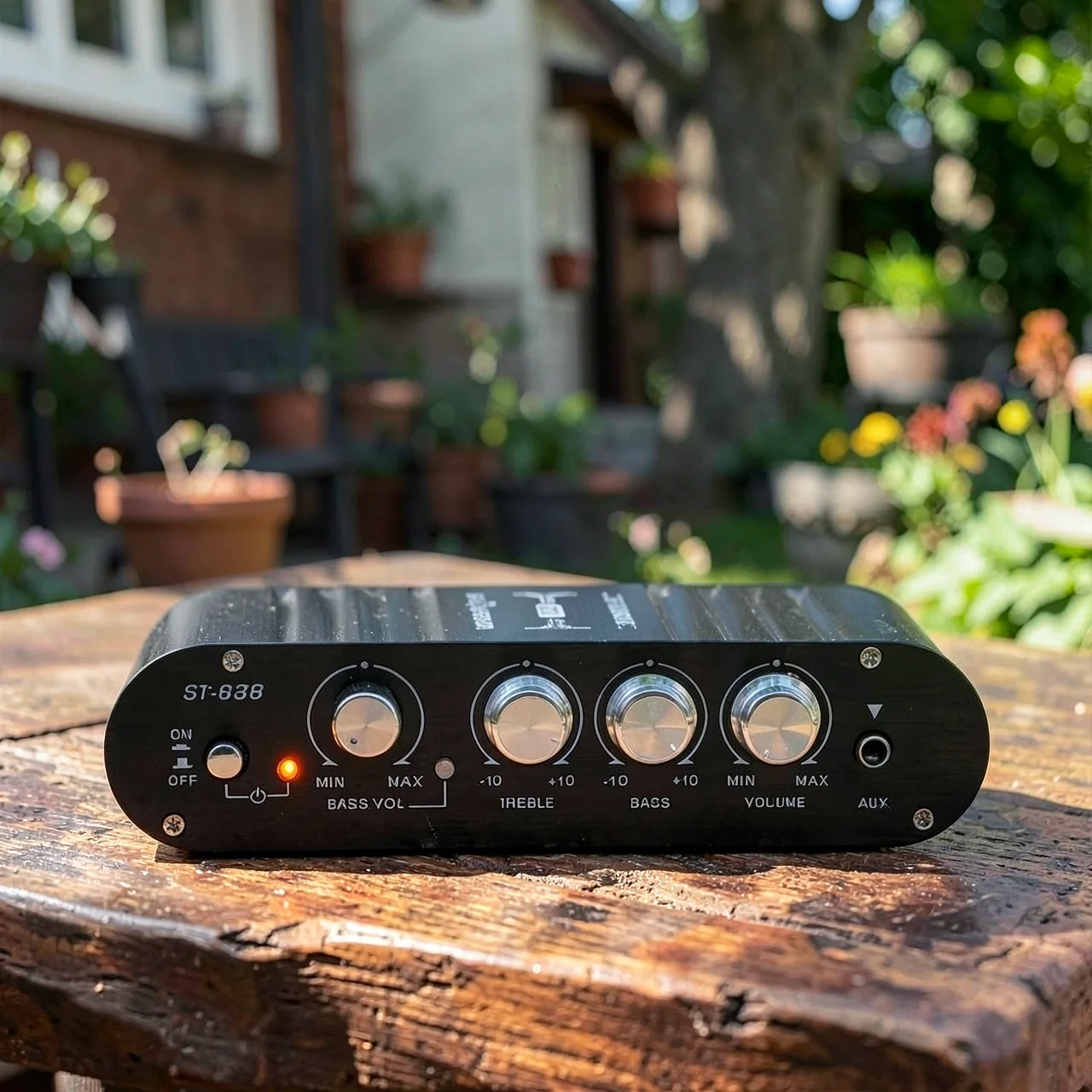 Автомобильный HiFi усилитель LDZS ST-838 2.1 канал с Bluetooth