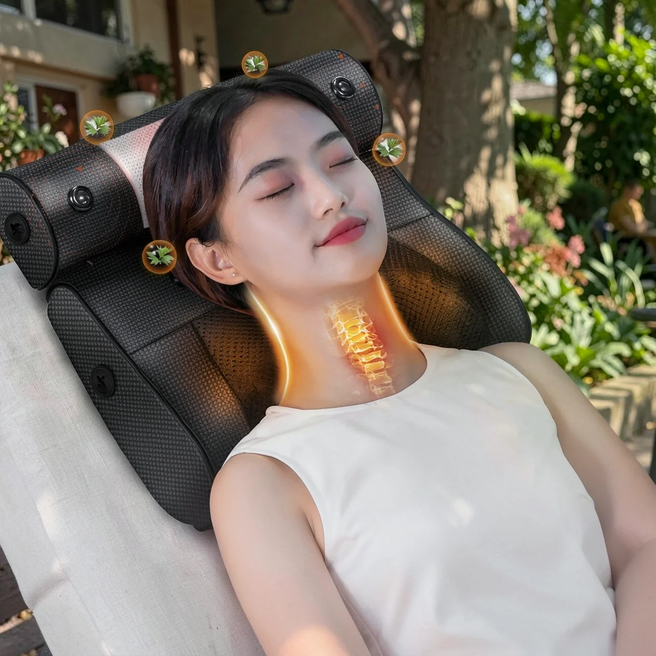 Массажная подушка для шеи и спины You Jinxi YJX-708B с подогревом