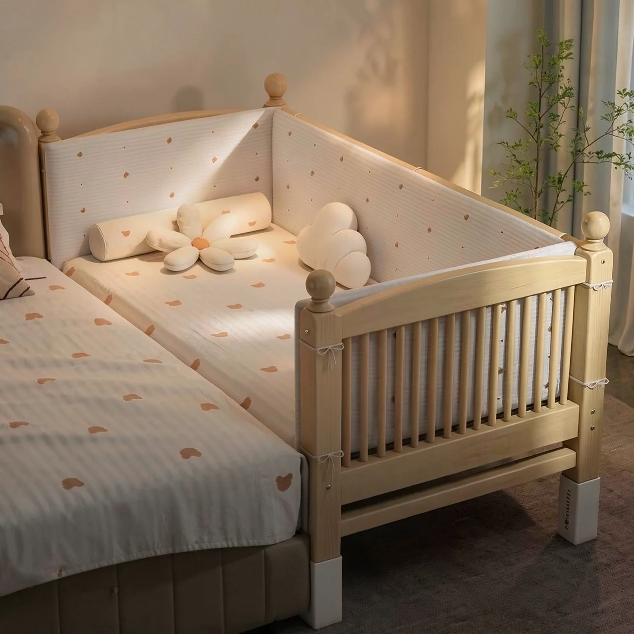 Детское приставное ограждение для кровати Otter из натурального дерева