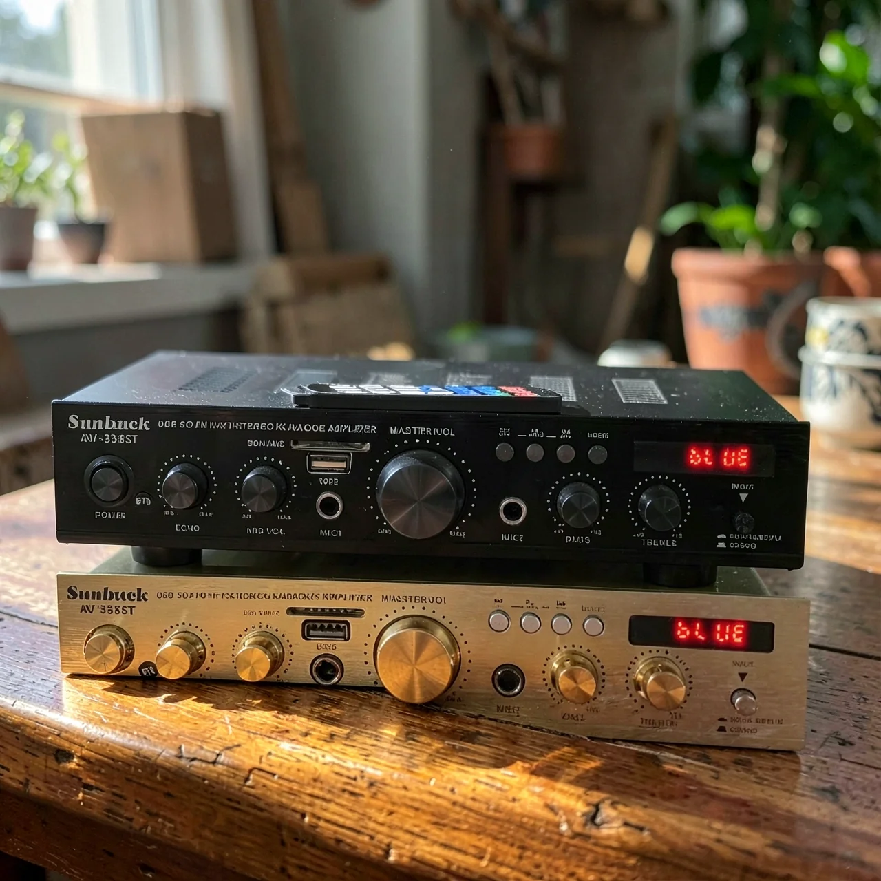 Стерео усилитель для караоке Sunbuck AV-338ST с Bluetooth