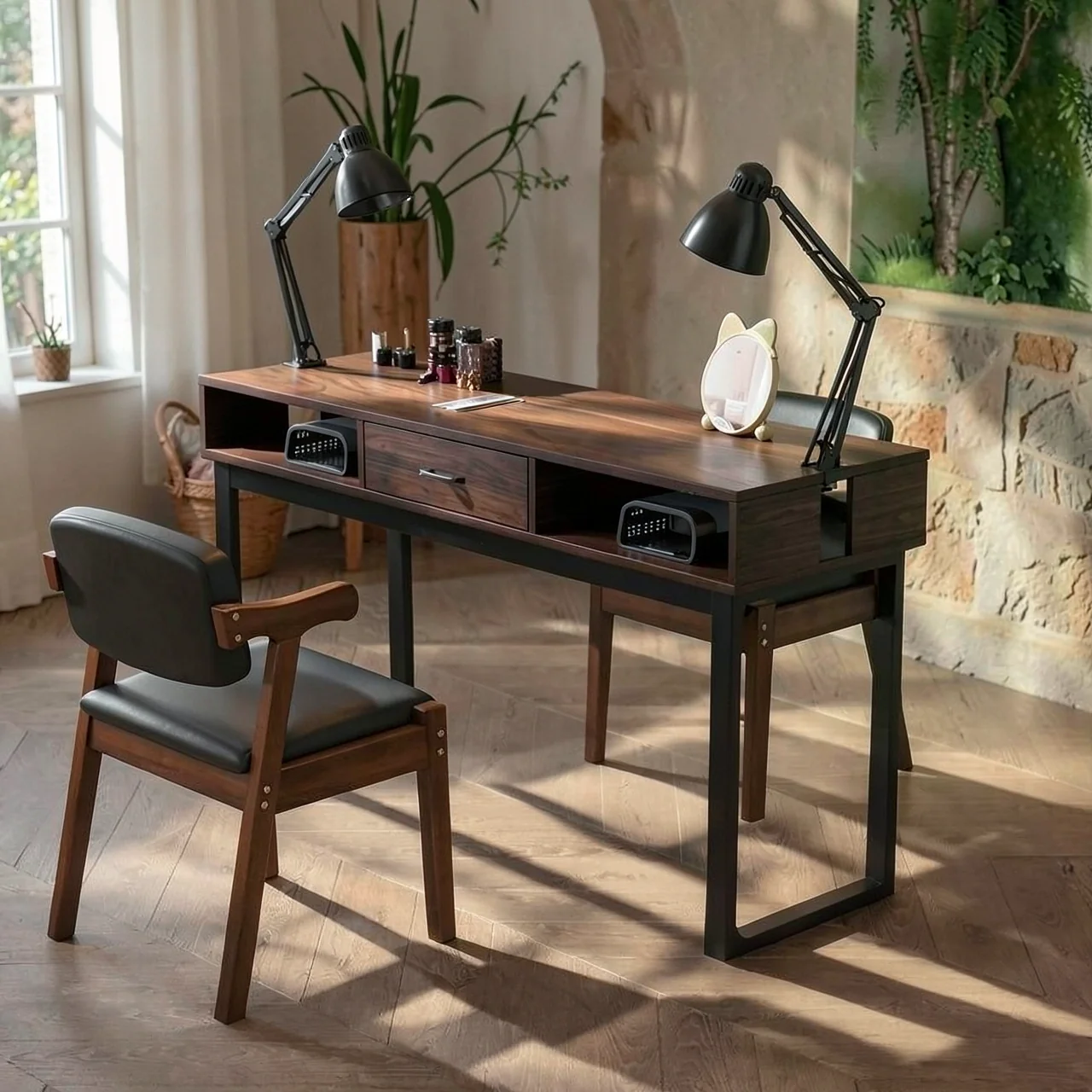 Стол для маникюра Pengye Furniture в американском ретро-стиле