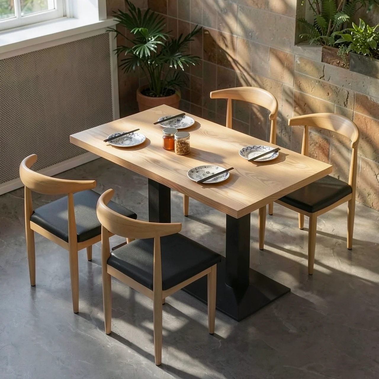 Dining chairs, fast food restaurants, dining table and chair combinations, small household rectangular dining tables, modern simple and luxurious dining tables
