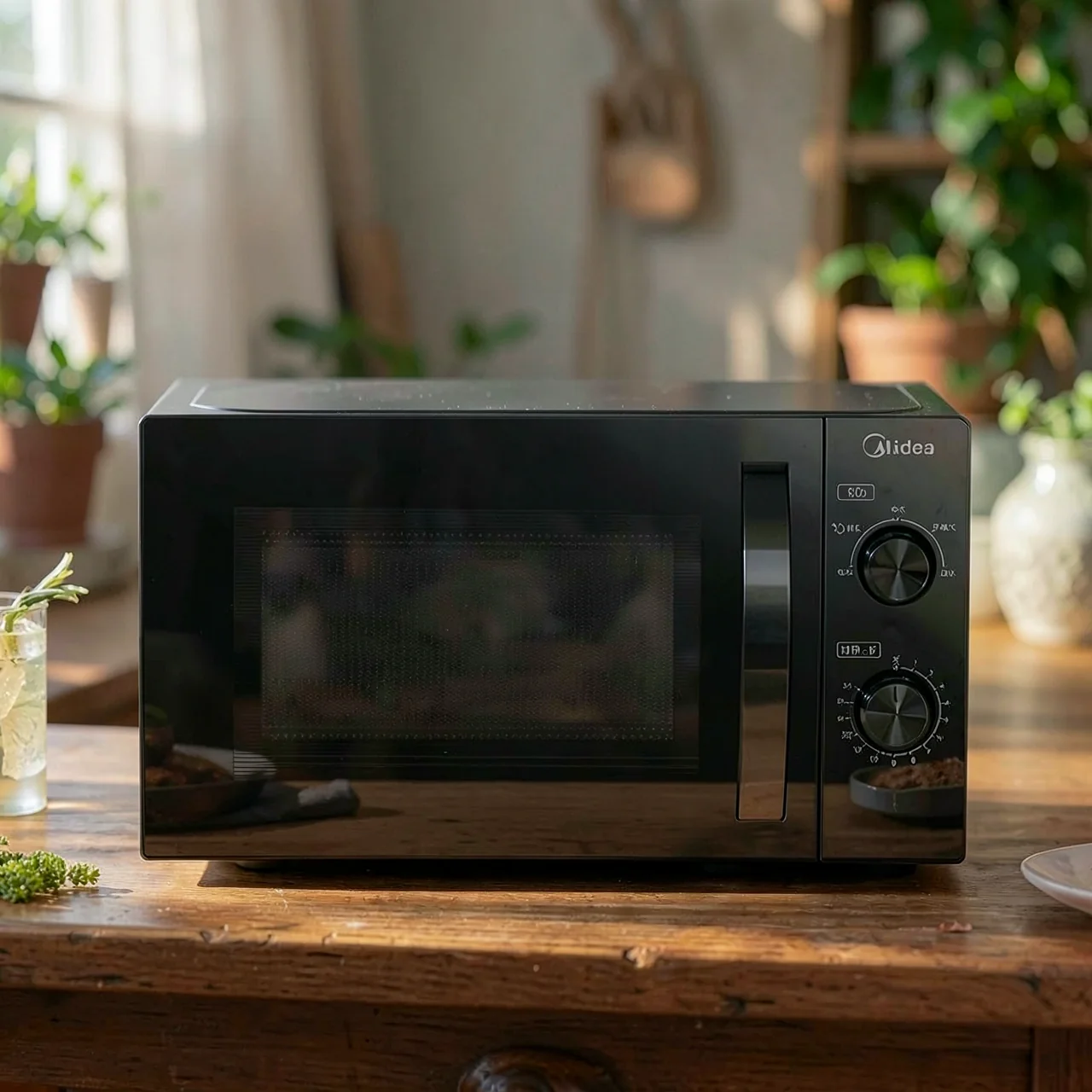 Микроволновая печь Midea M20C механическая, 20л, черная
