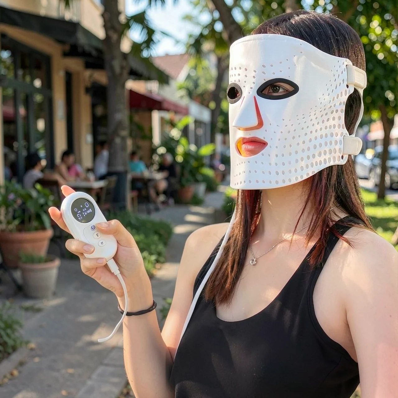 Фотонная косметическая маска SGROW G10 для омоложения кожи