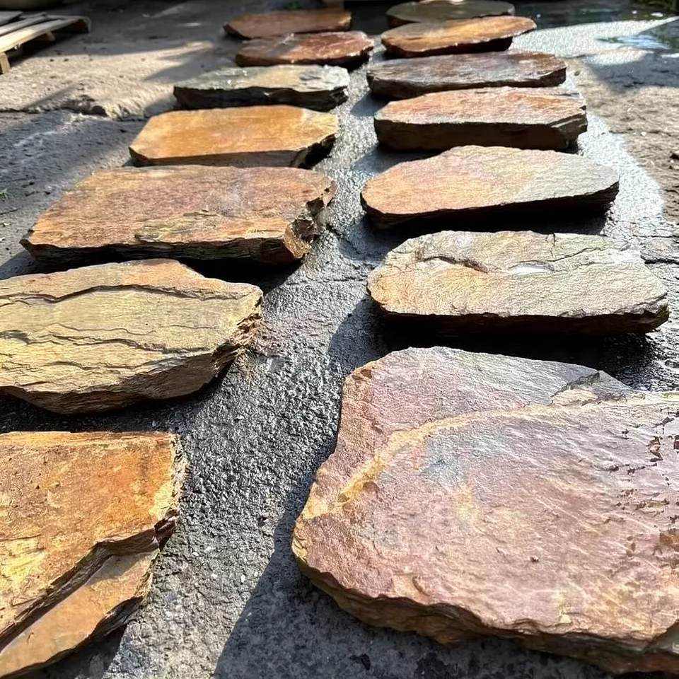 Ступени из натурального медного камня Камень Пинчэн (60х120 см)