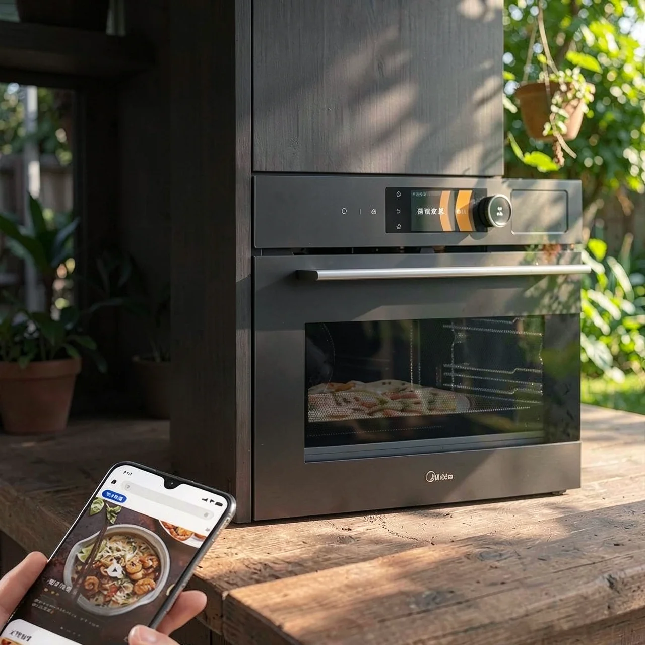 Встраиваемая многофункциональная печь Midea BG5050W 5 в 1 Smart R5