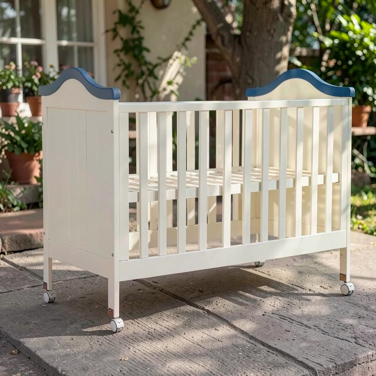 Детская деревянная кроватка Hebkids KLD-619/139 белая