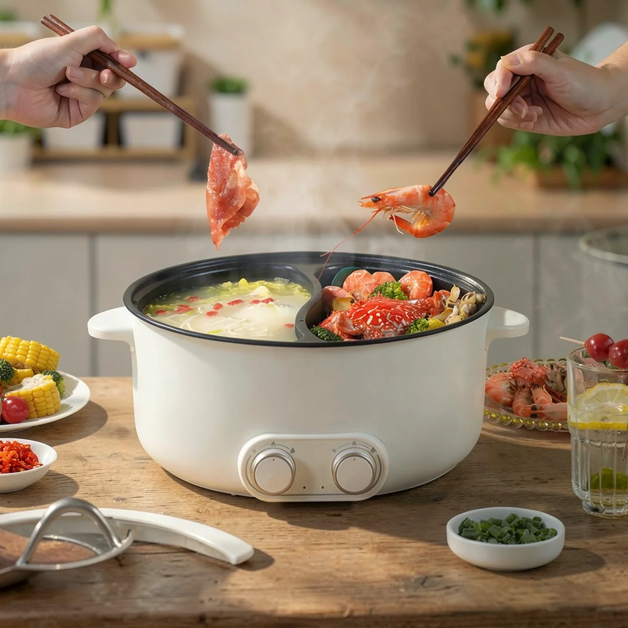 Электрическая многофункциональная кастрюля Chigo MW-305 5л с антипригарным покрытием