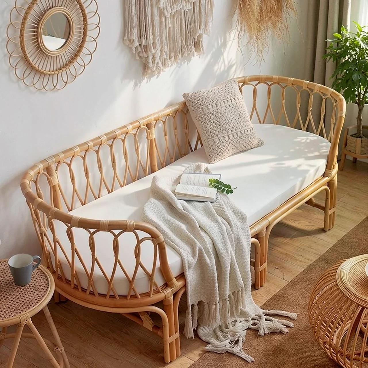 Диван из натурального ротанга B & B для гостиной и балкона