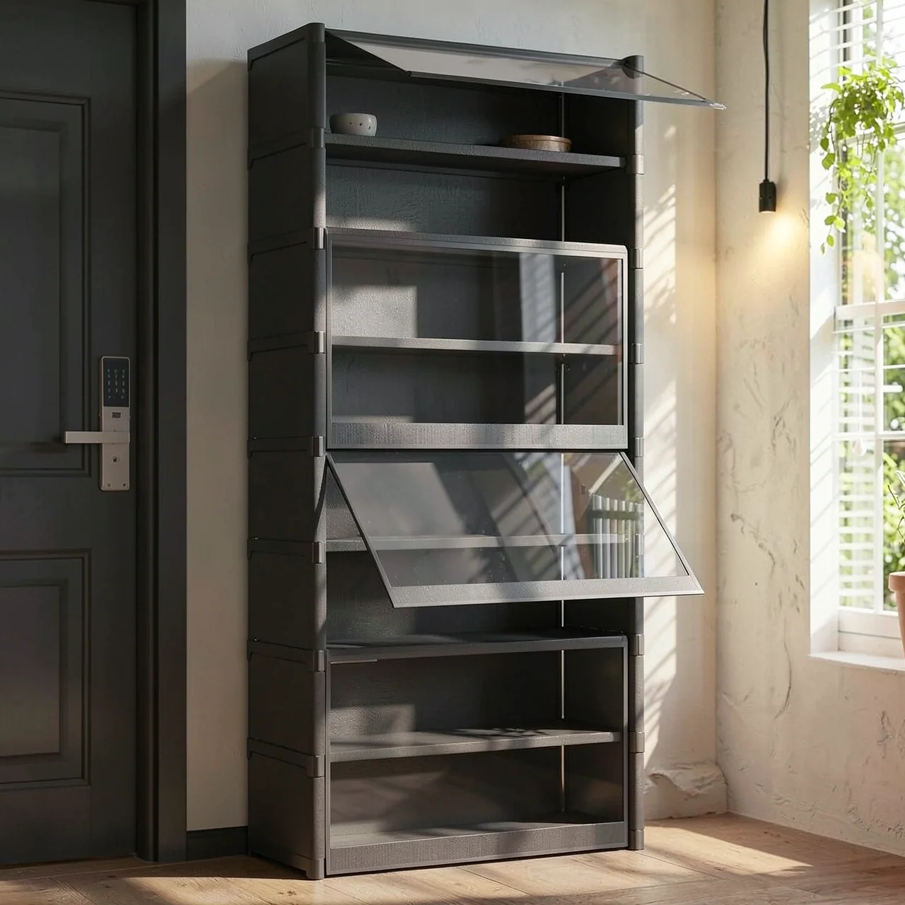 Обувница-шкаф Music Time TM Shoe Cabinet с прозрачными дверцами