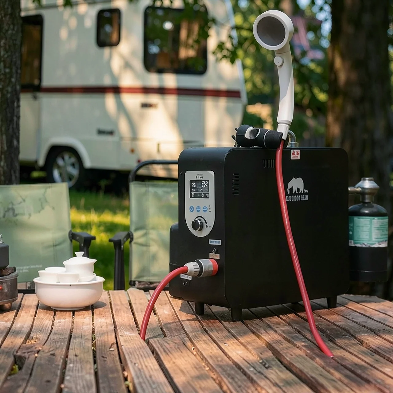 Газовый водонагреватель для кемпинга Outdoor Bear JSW2-6LA2