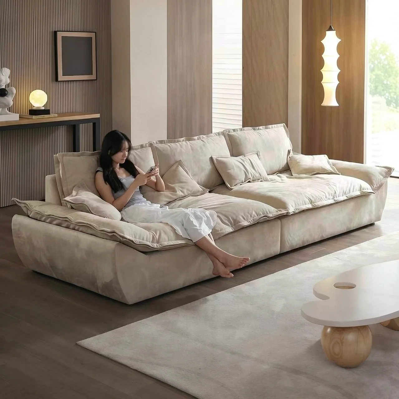 Диван для гостиной Auckland Sofa матовый бархат