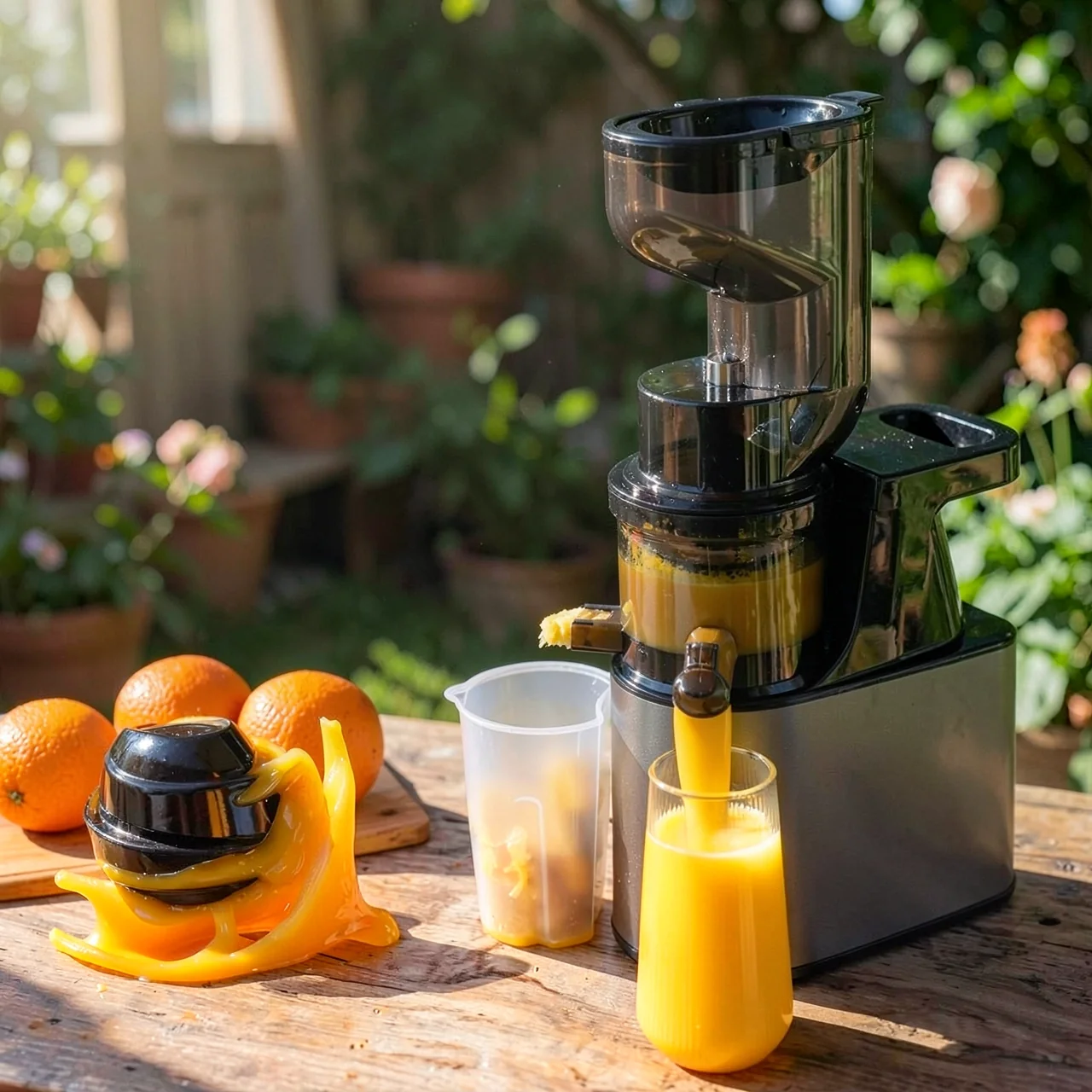Шнековая соковыжималка Moka Juice многофункциональная из нержавеющей стали