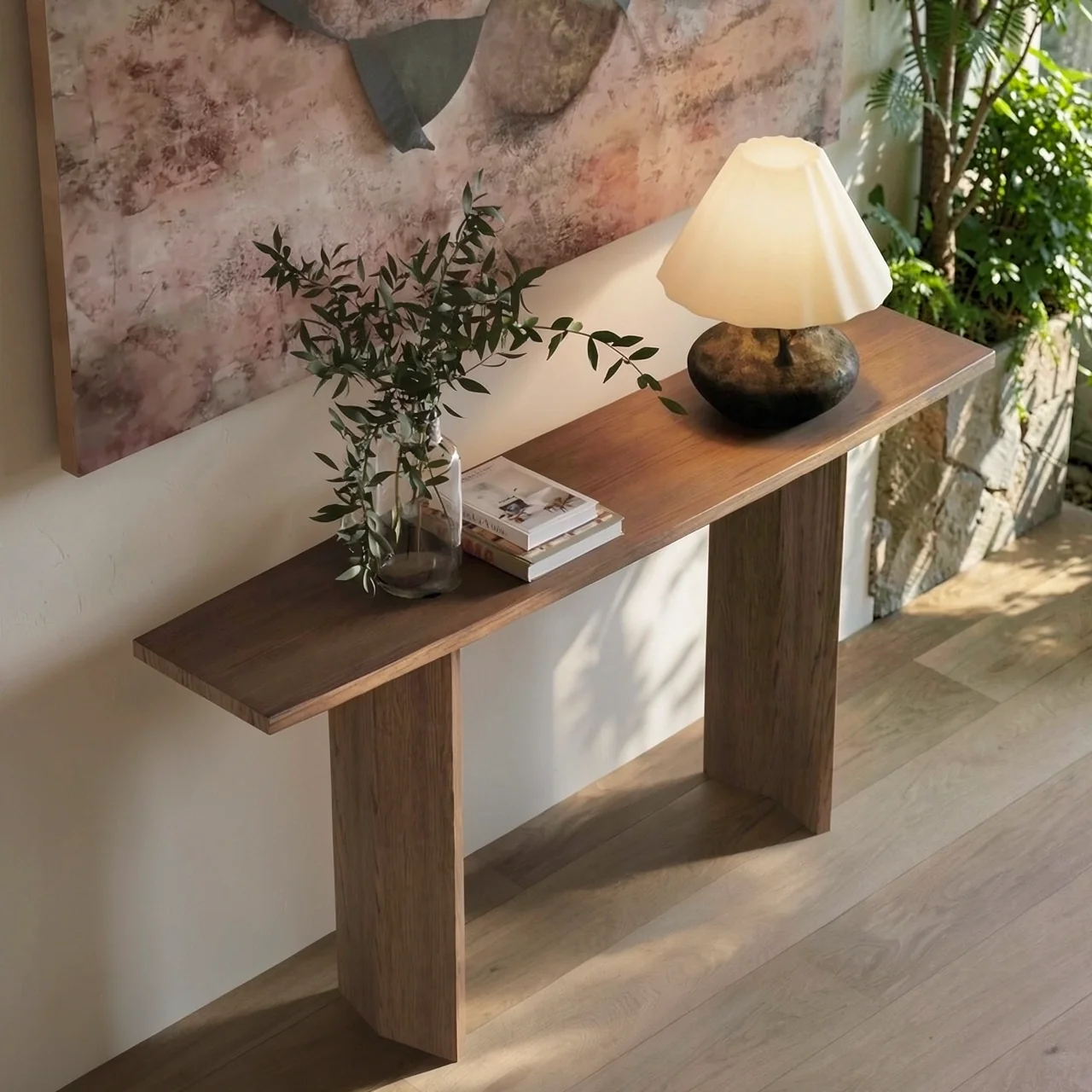 Консольный стол в прихожую из массива дерева Shuangfeng Factory