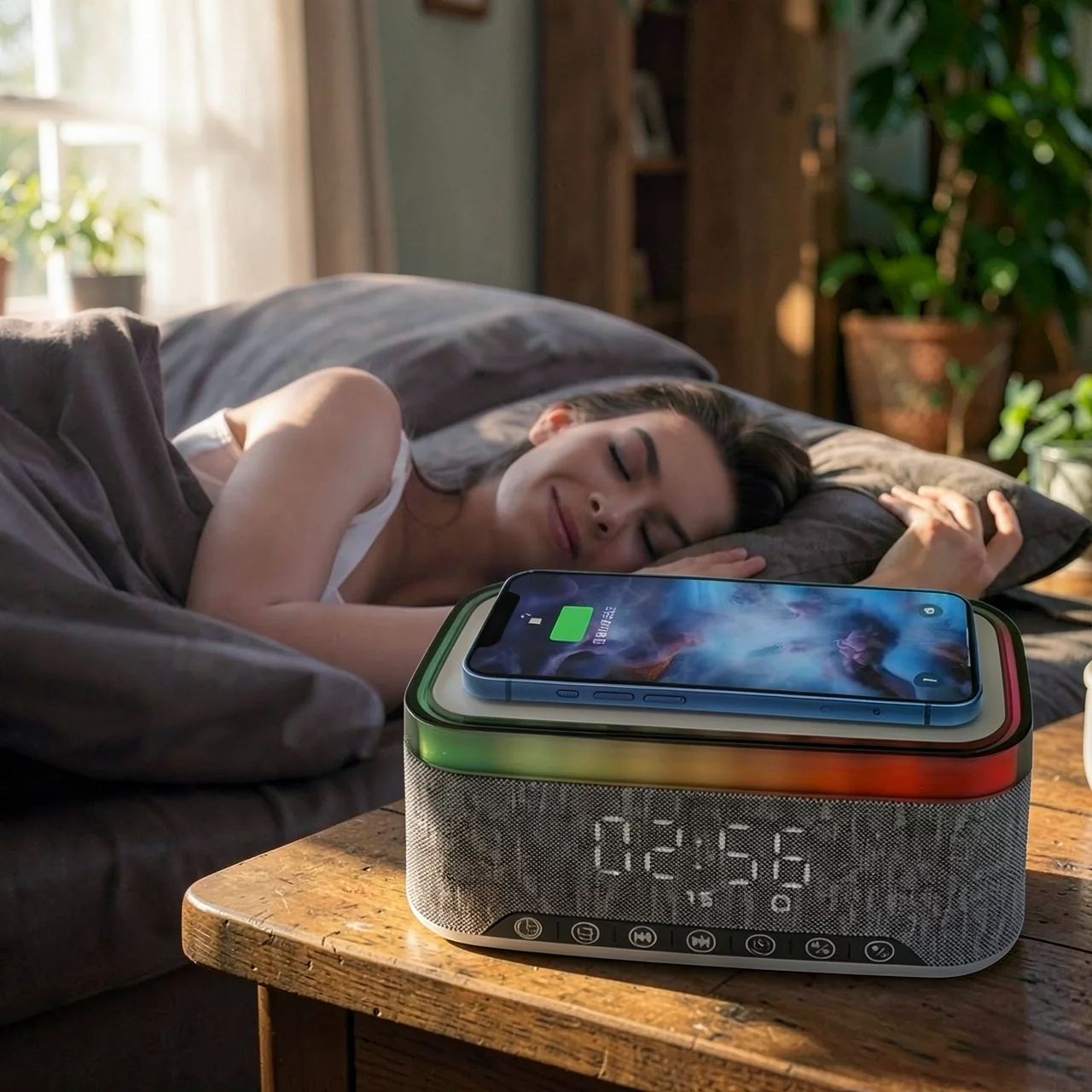 Многофункциональная Bluetooth-колонка с беспроводной зарядкой и LED-дисплеем A911