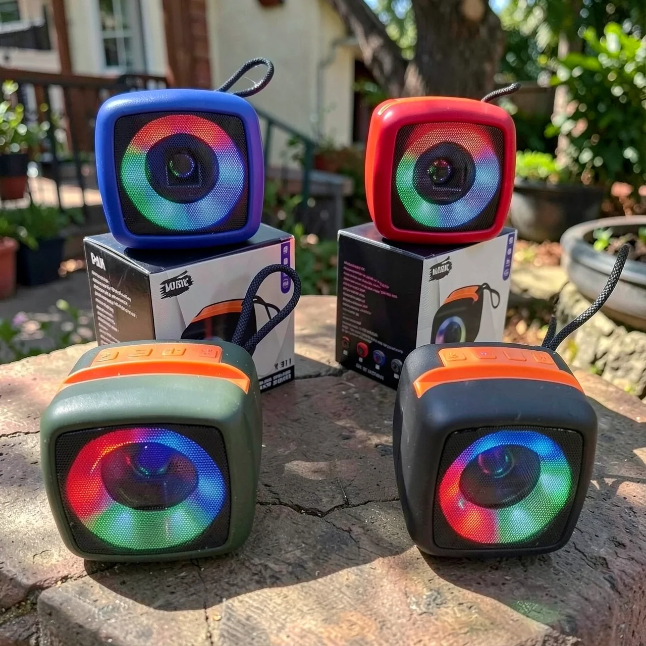 Портативная беспроводная Bluetooth-колонка X-911 с RGB-подсветкой