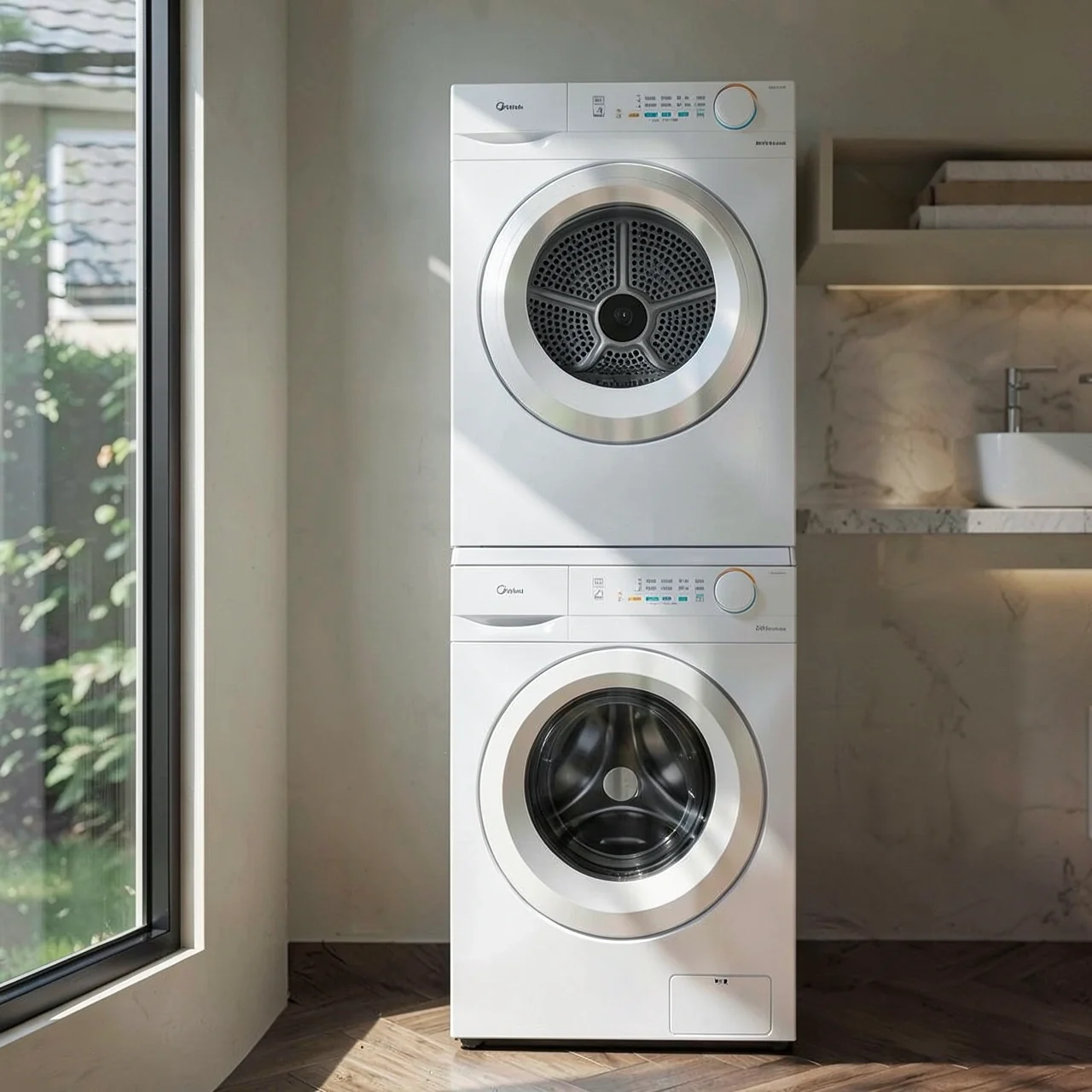 Комплект стиральной и сушильной машины Midea MG100V11FPRO + MH100V11F с тепловым насосом