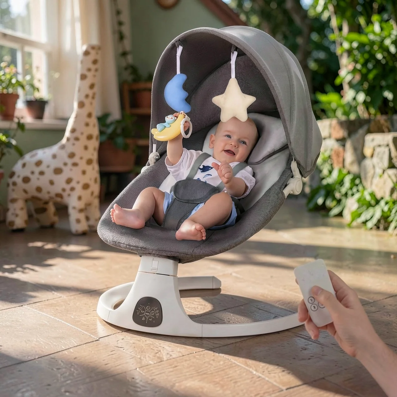 Электрическая детская качалка-шезлонг dearest baby S0008 MAX W1