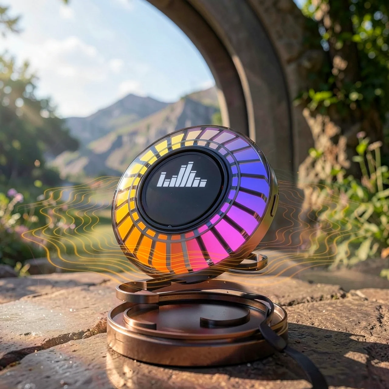 Компактная Bluetooth-колонка с костной проводимостью и RGB-подсветкой