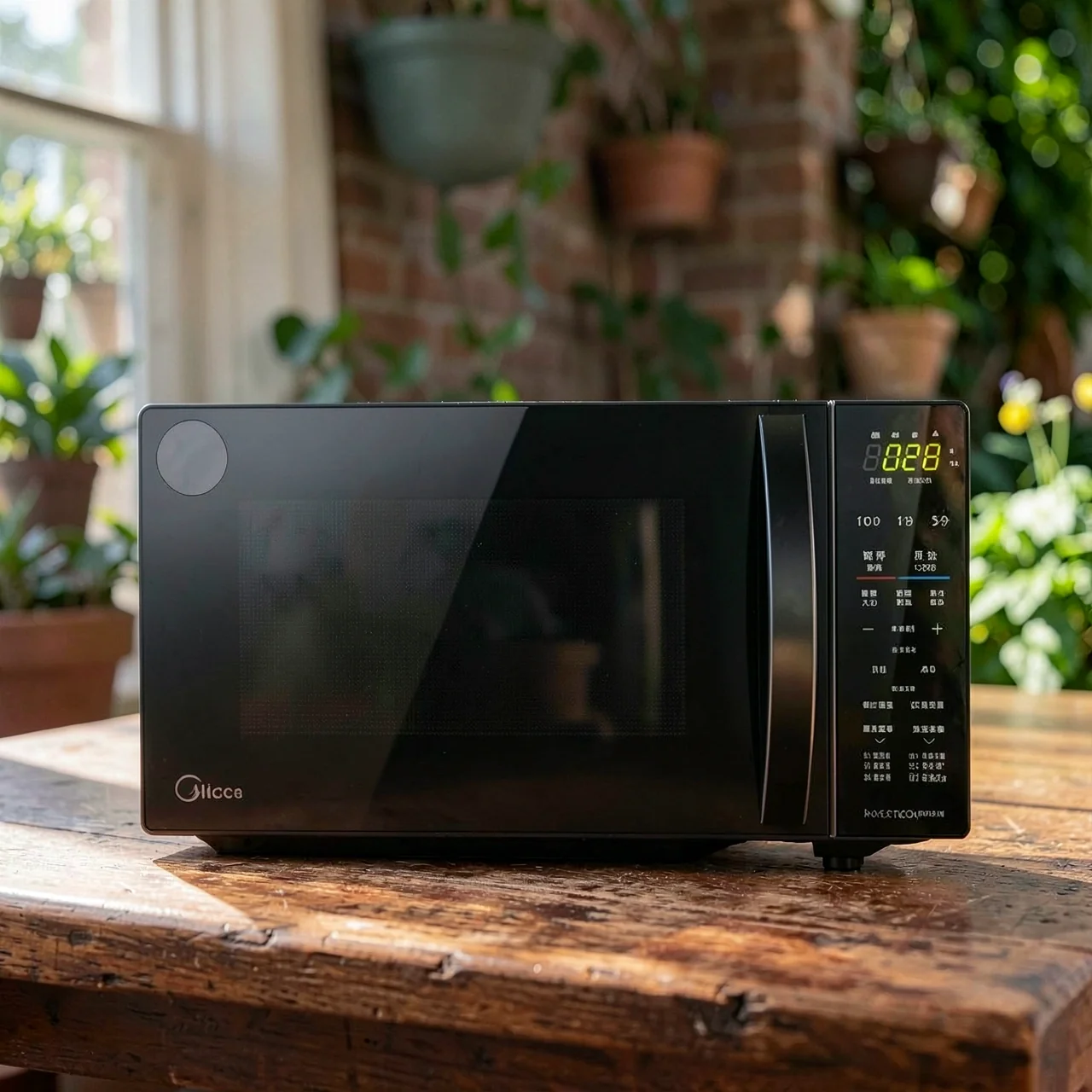 Микроволновая печь Midea M1-L201B плоская с ЖК-дисплеем
