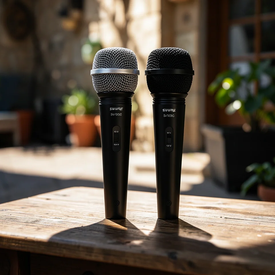 Проводной динамический микрофон Shure SV200 с настольным кронштейном