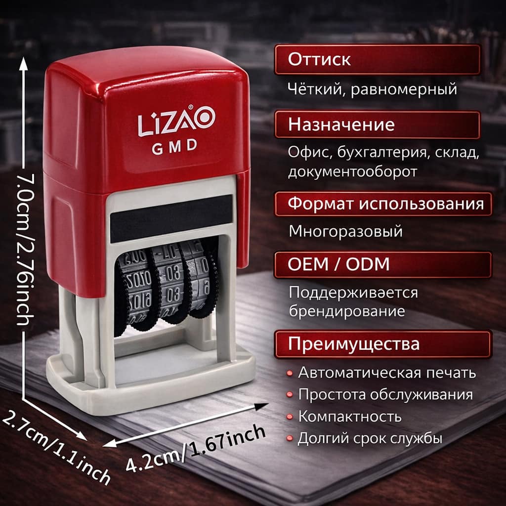 Самонаборный датер Lizao G2606D